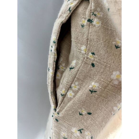 Majorelle Linen Cotton Pull On Neutral Beige Pants Floral Lagenlook Size M Beach - Picture 7 of 12